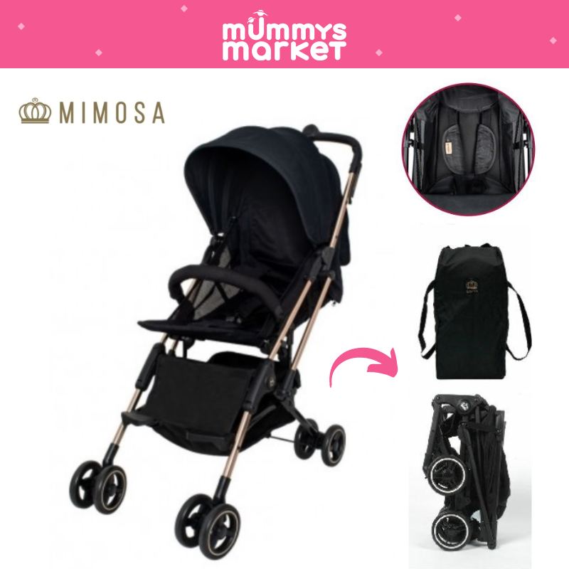 Mimosa Cabin City+ Backpack Stroller (Rose Gold/Black) - Extended Canopy